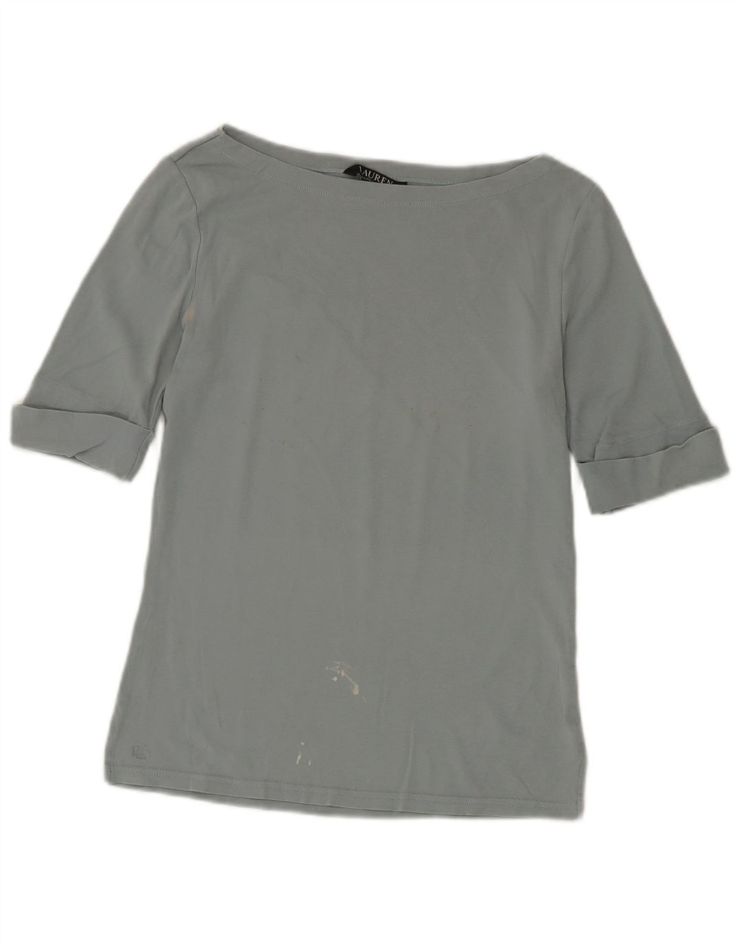 Ralph Lauren Damen-Top mit 3/4-Ärmeln, UK-Größe 12, Mittelgrau