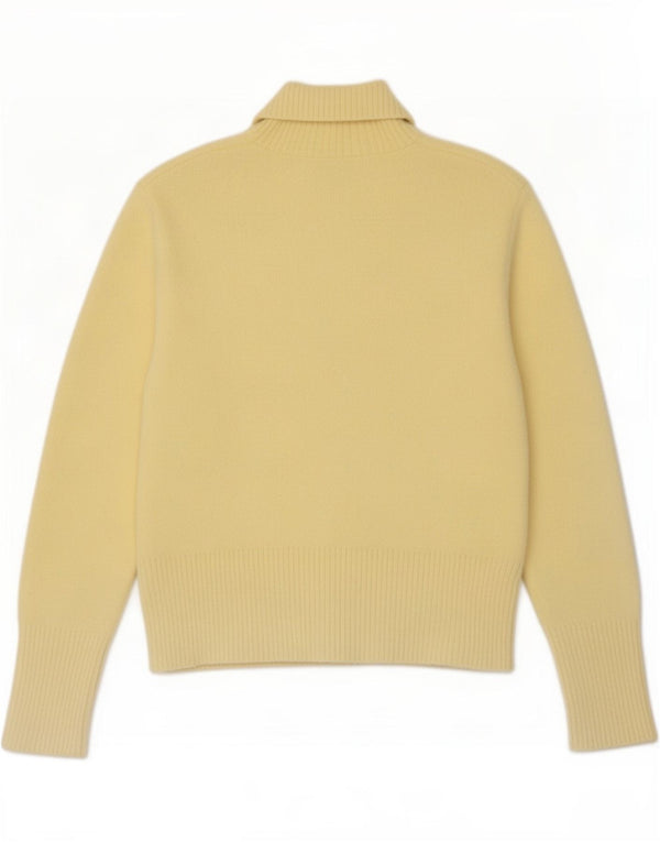Zara Damen-Pullover mit Rollkragen, Gr. 18, XL, gelbes Nylon