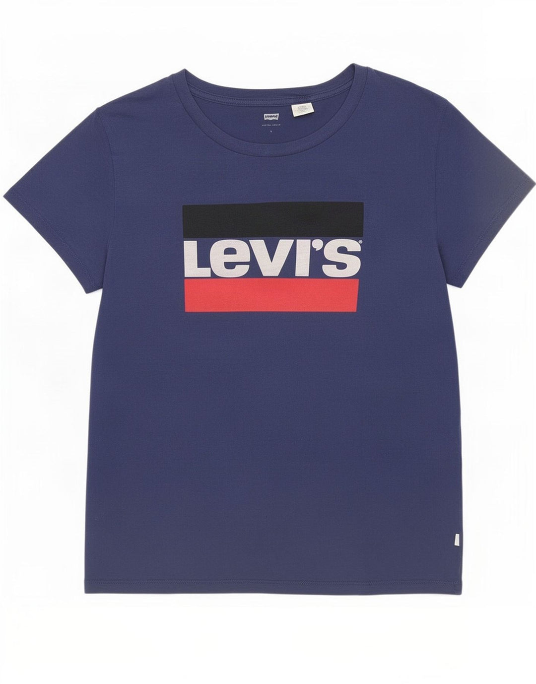 Levi's Damen Grafik-T-Shirt-Oberteil UK 16 Large Marineblau