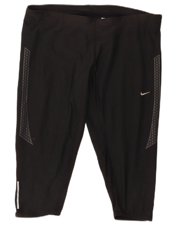 Nike Damen Dri Fit Capri Leggings XL Schwarz Polyester Sport