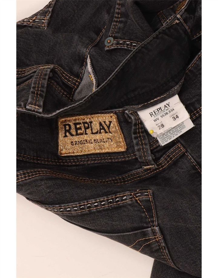 Replay Herren Slim Jeans W28 L34 Graue Baumwolle