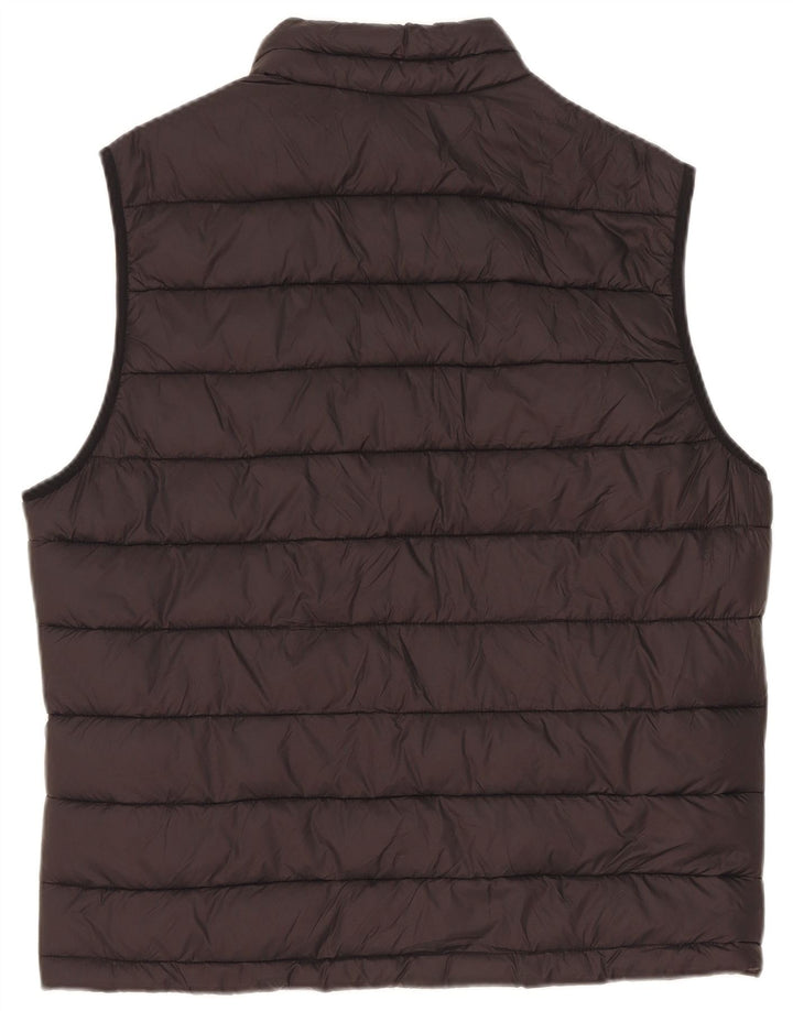 Jack & Jones Herren Wattierte Weste UK 40 Large Schwarz Nylon