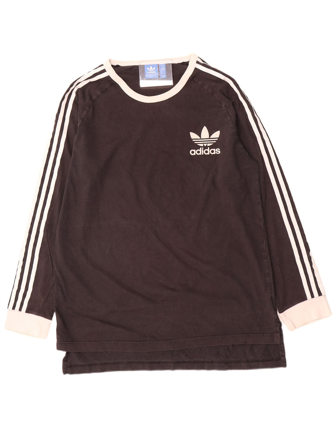Adidas Herren-Top, langärmelig, groß, Schwarz, Colourblock-Baumwolle