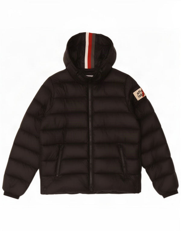 After Label Boys Hooded Padded Jacket 15-16 Years Black Nylon