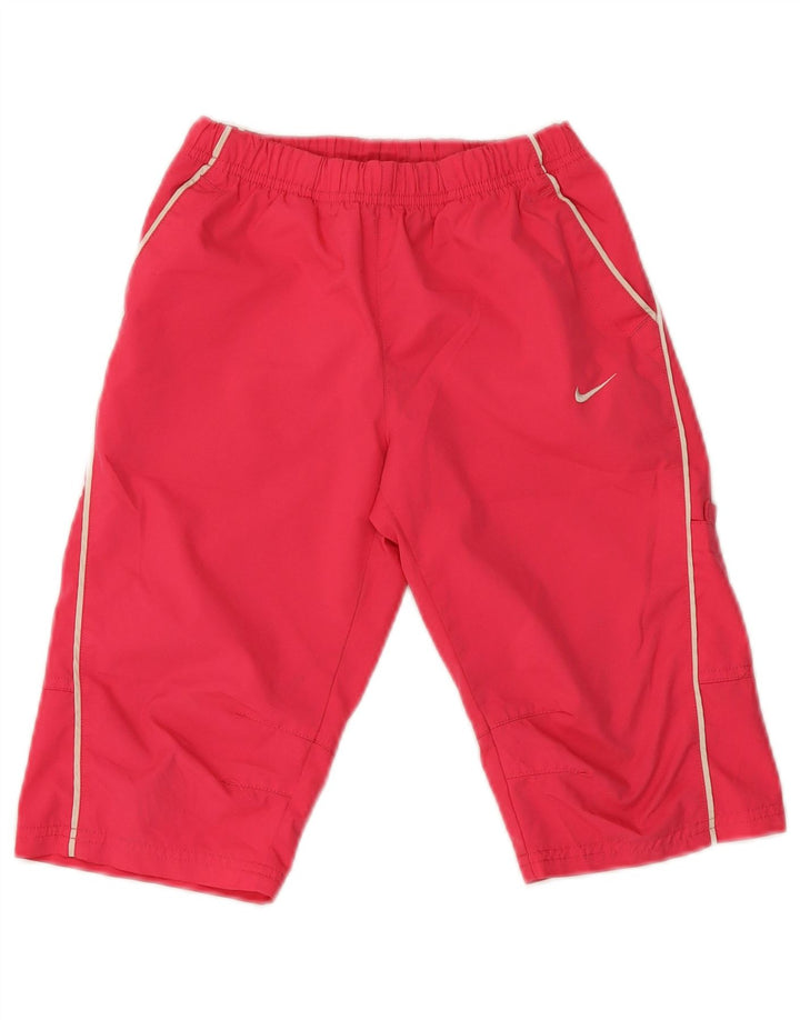 Nike Mädchen-Bermuda-Sportshorts, 7–8 Jahre, groß, rosa, Polyester