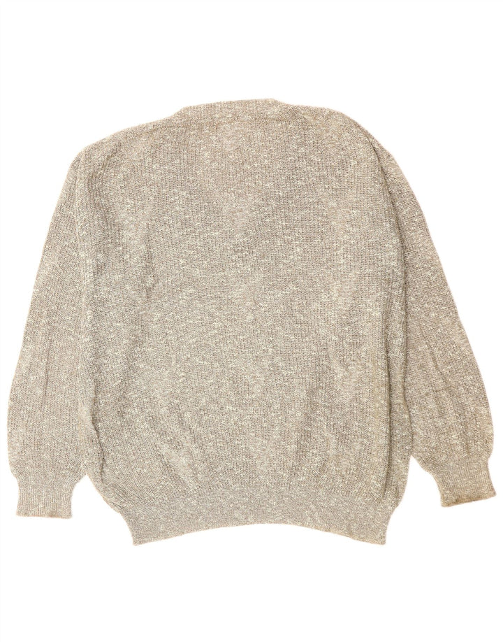 Rasica Herren-Pullover mit V-Ausschnitt, XL, Grau meliert