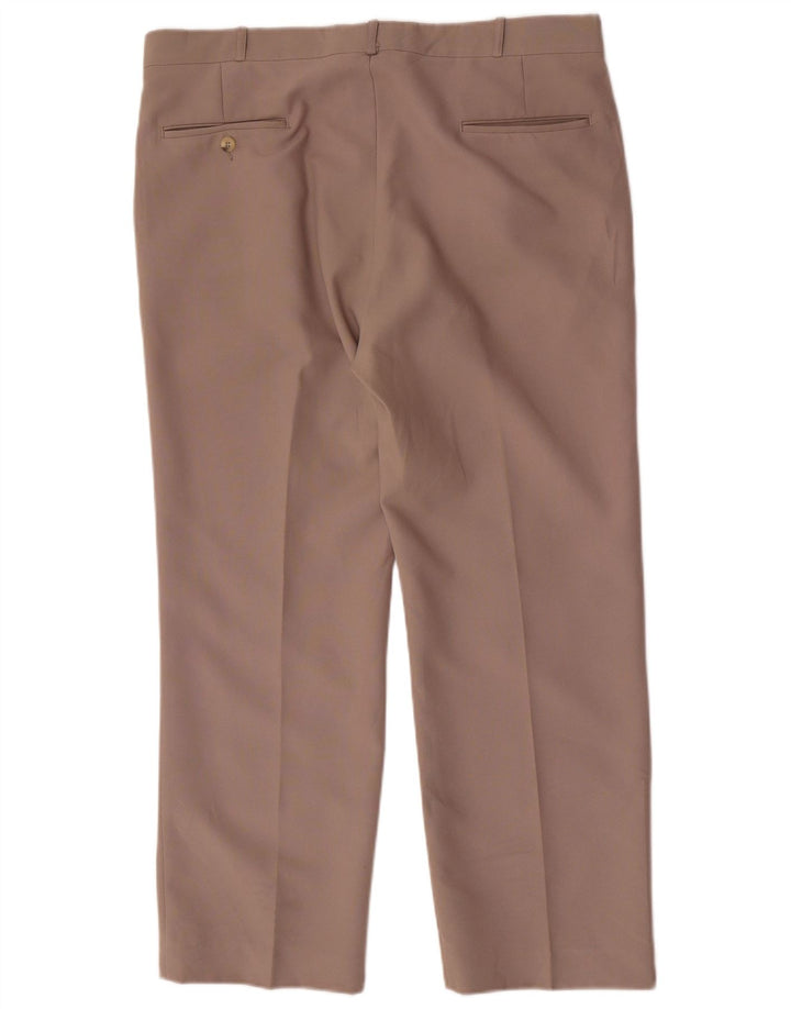 Farah Herren-Anzughose mit Pegged-Anzug, W36, L28, braunes Polyester