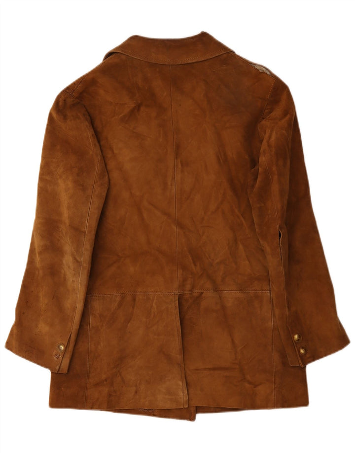 Vintage Damen Wildlederjacke UK 14 Medium Beige