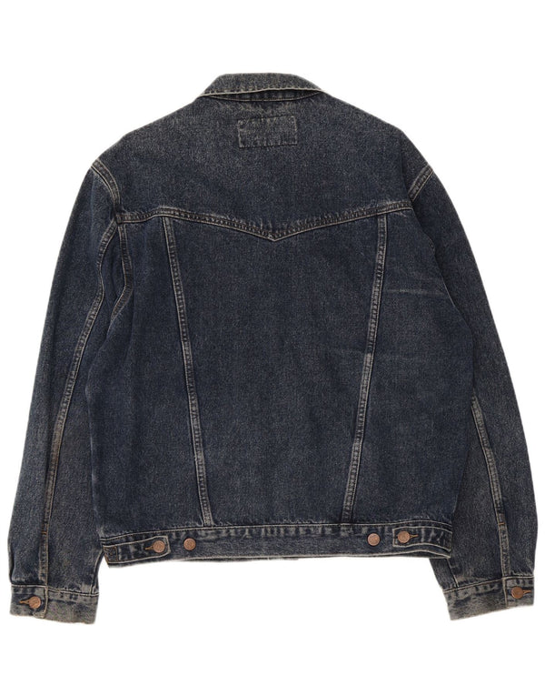 Wrangler Herren Jeansjacke UK 40 Große marineblaue Baumwolle