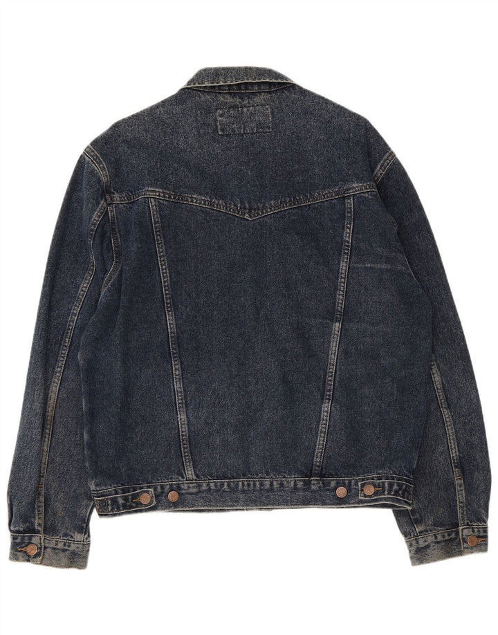 Wrangler Herren Jeansjacke UK 40 Große marineblaue Baumwolle