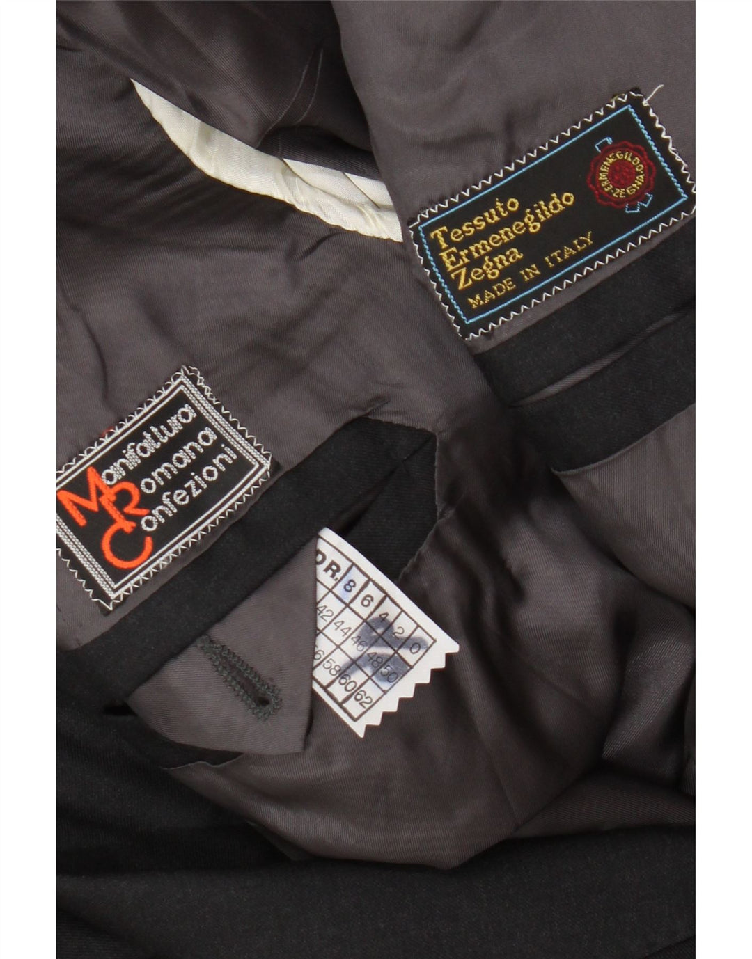 Ermenegildo Zegna Herren zweireihige Blazerjacke IT 48 Mittelschwarz
