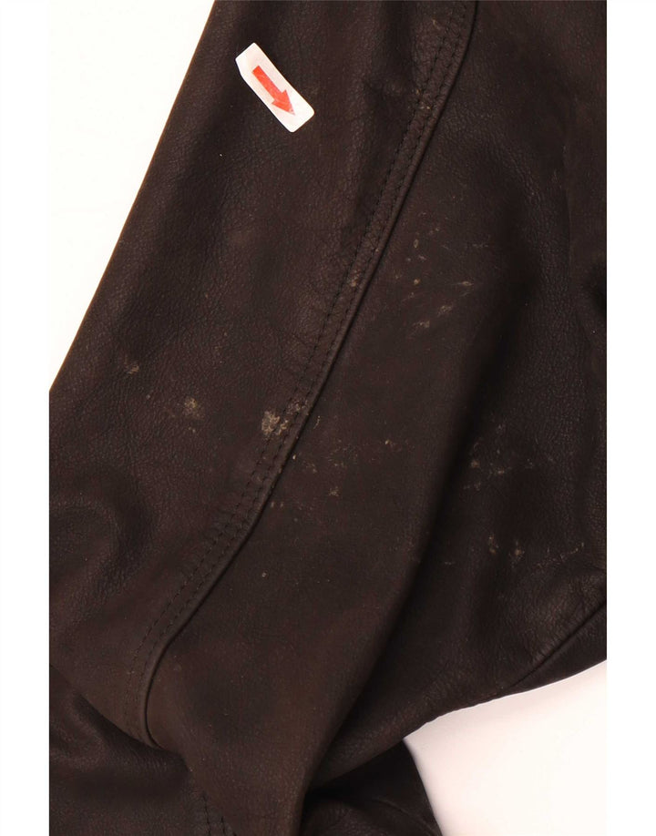 Vintage Damen Lederjacke UK 20 2XL Braun