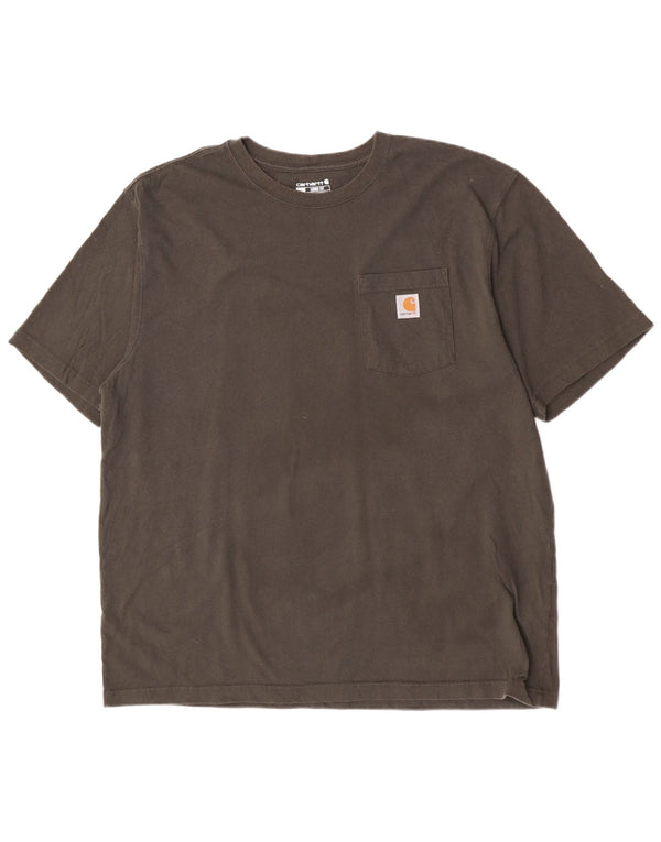 Carhartt Herren Loose Fit T-Shirt Top XL Khaki Baumwolle