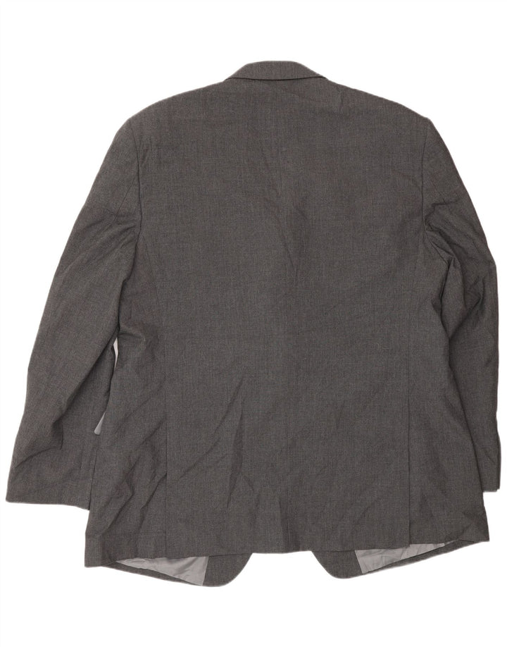 Marks & Spencer Herren-Blazer mit 2 Knöpfen, UK 48, 2XL, graues Polyester