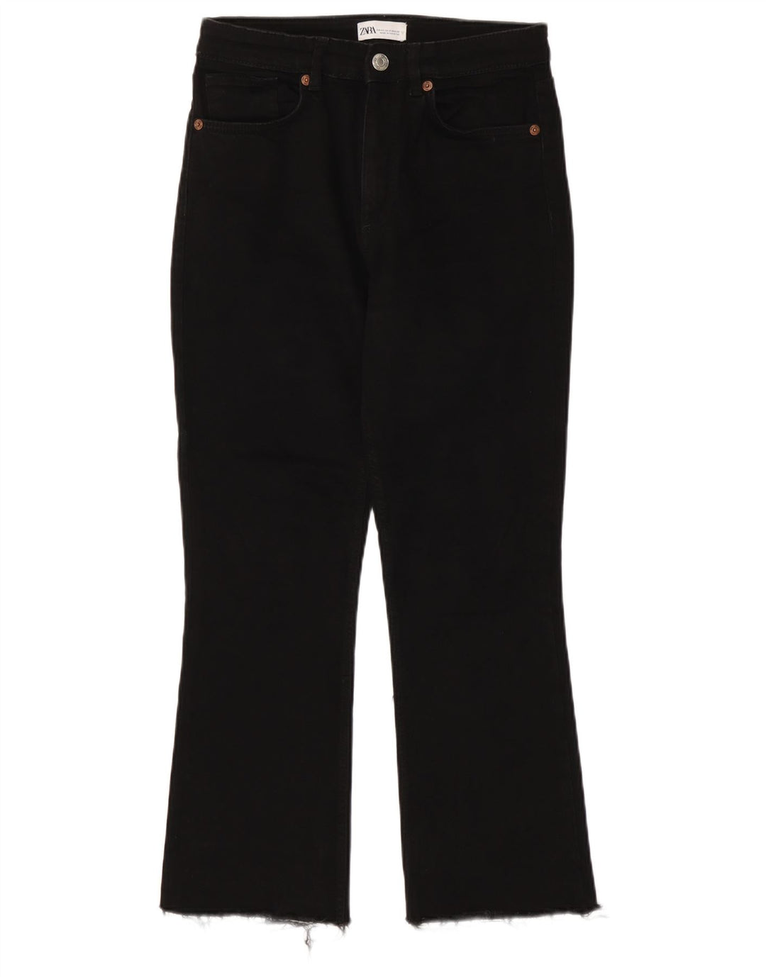 Zara Damen Bootcut Jeans EU 40 Medium W30 L27 Schwarz