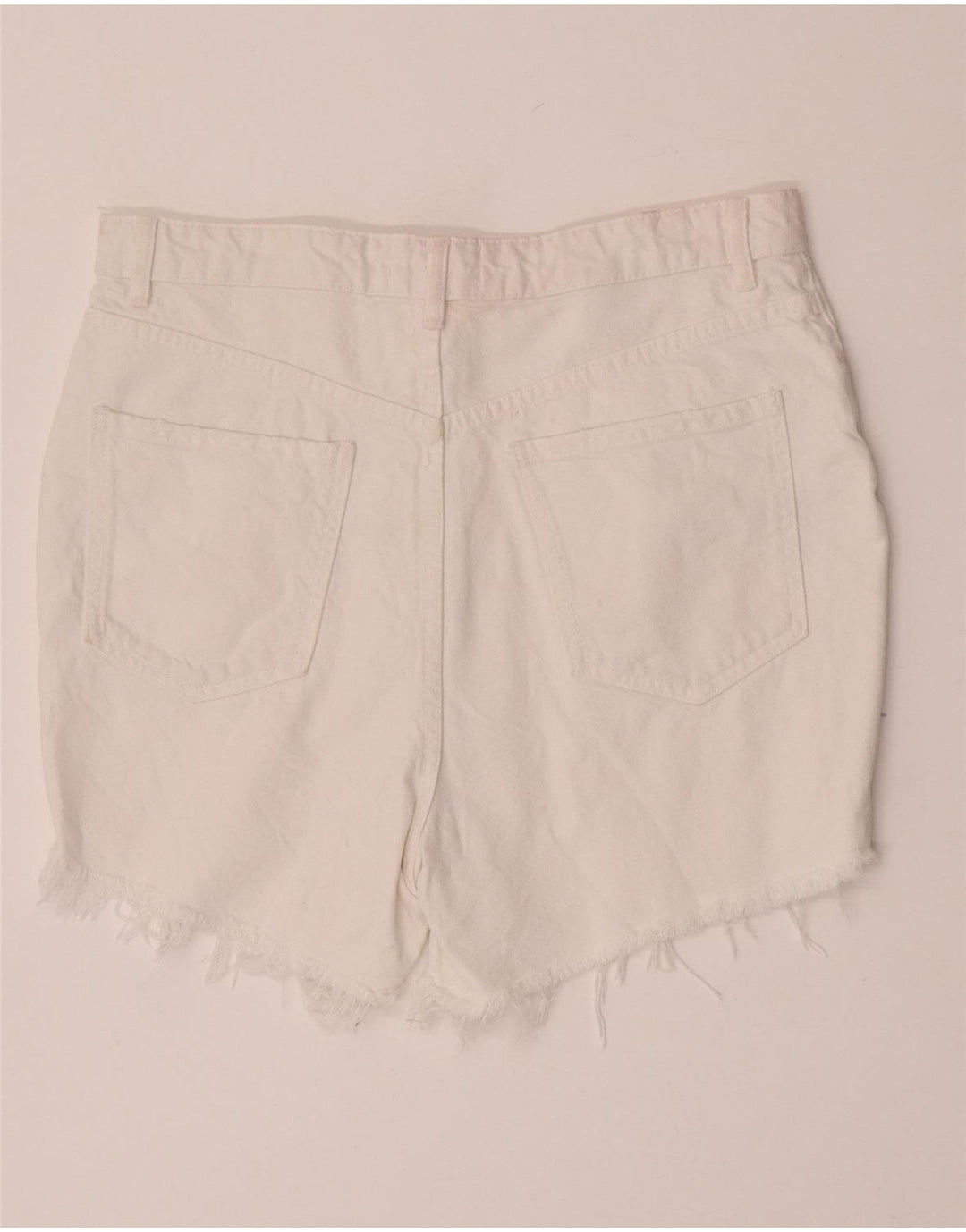 Zara Damen Jeansshorts EU 42 Large W32 Weiß