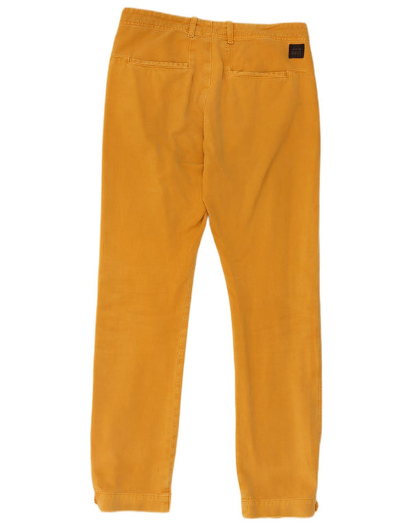 Gerade Damen-Chinohose von Diesel, W27, L29, gelbe Baumwolle