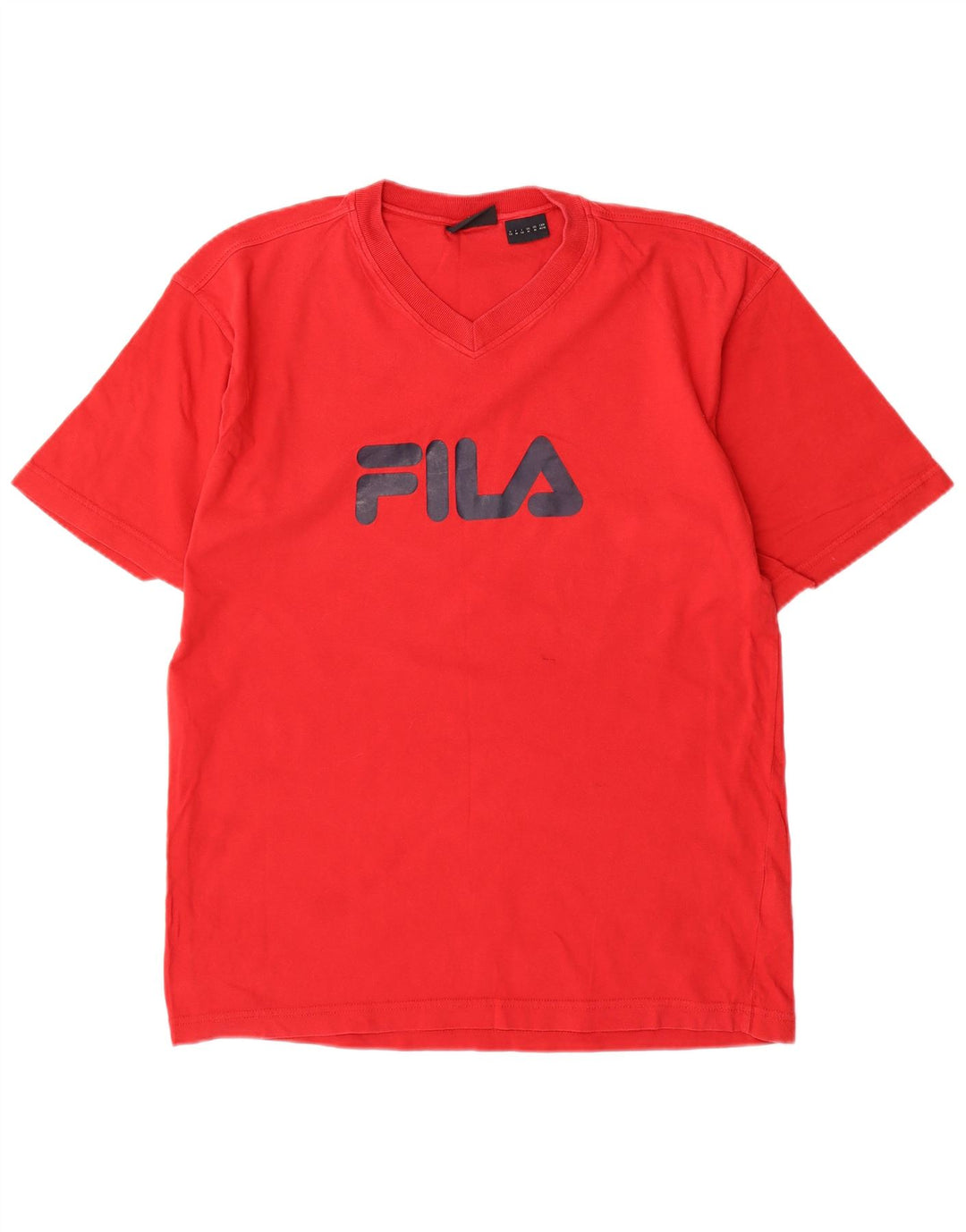FILA Herren Grafik-T-Shirt-Oberteil aus mittelroter Baumwolle