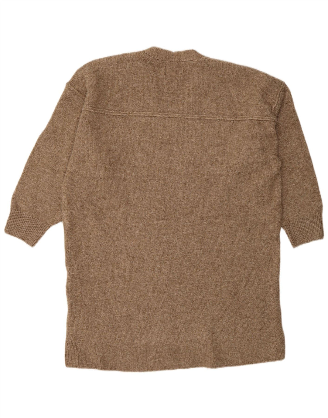 Superdry Damen-Pullover mit V-Ausschnitt, übergroß, UK 12, Mittelbraun, Acryl