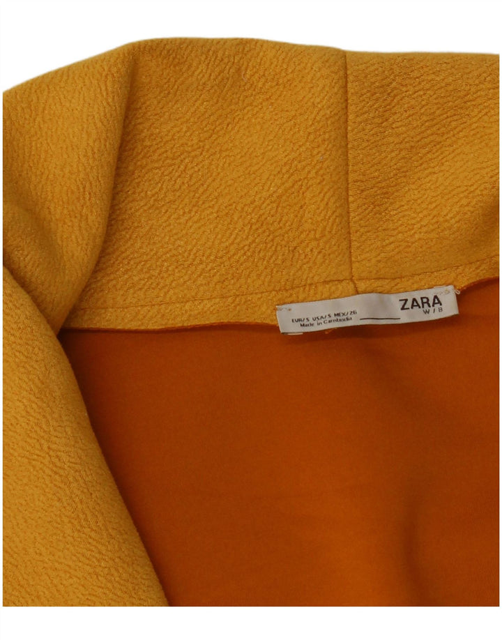Zara Damen Übergroßer offener Mantel UK 10 Small Gelb