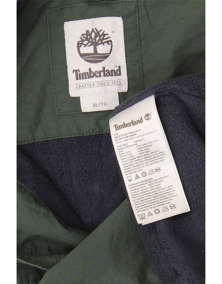 Timberland Herren Windjacke UK 42 XL Grüne Baumwolle