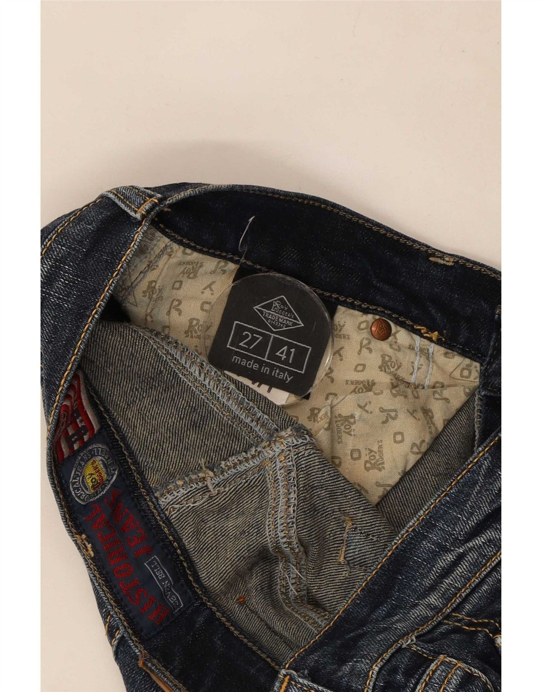 Roy Rogers Damen Slim Jeans IT 40 Small W27 L27 Blaue Baumwolle