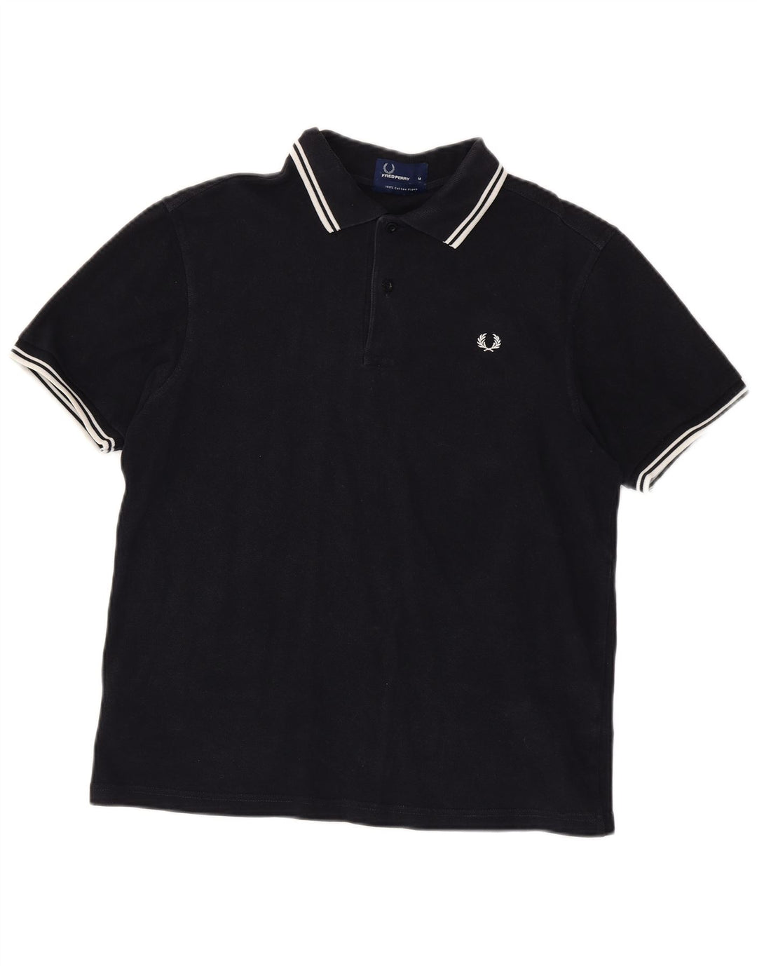 Fred Perry Herren-Poloshirt, mittelmarineblaue Baumwolle