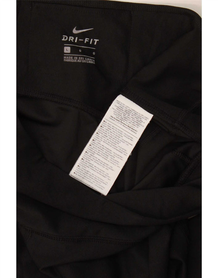 Nike Damen Dri Fit Leggings UK 14 Large Schwarz Polyester