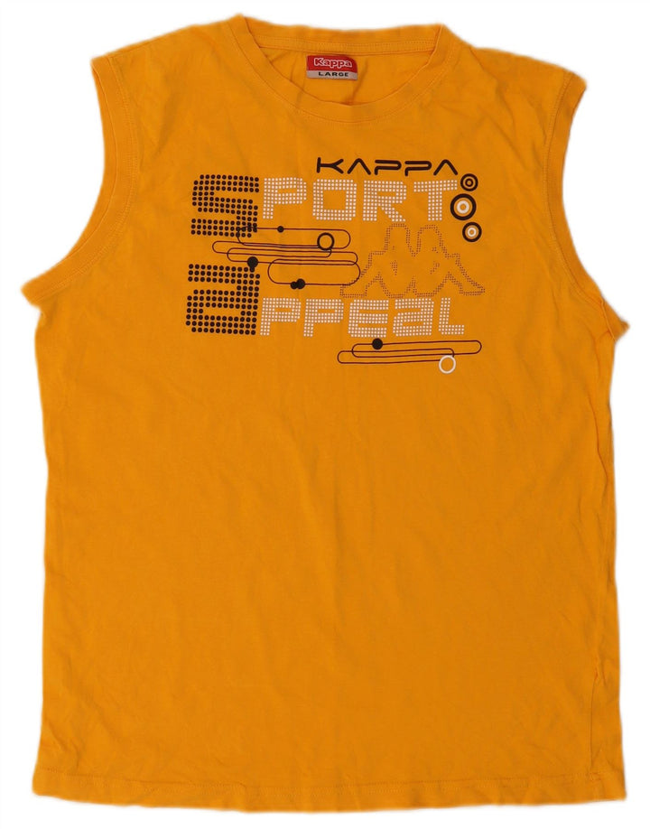 Kappa Damen Graphic Vest Top UK 14 Large Orange