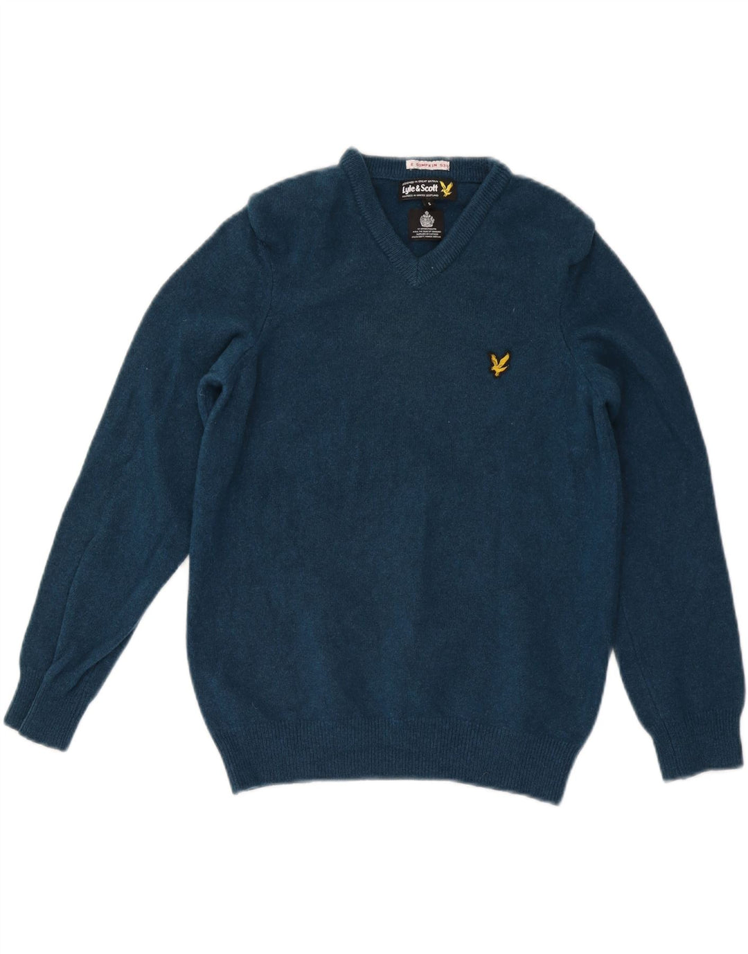 Lyle & Scott Damen-Pullover mit V-Ausschnitt, Gr. 10, Größe S, Blau