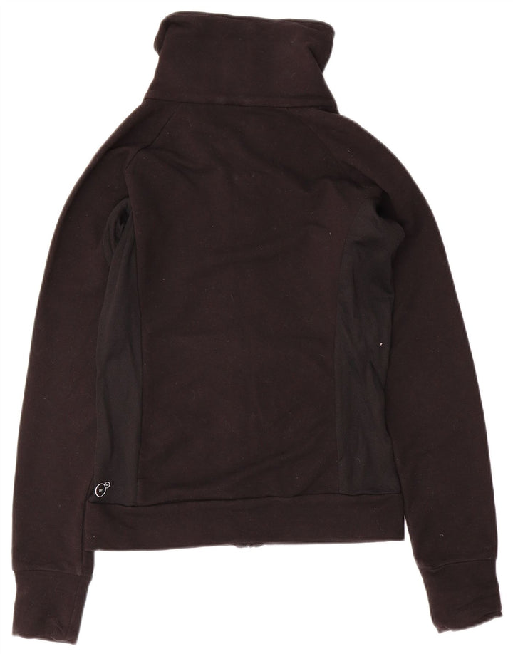 PUMA Damen-Trainingsanzug, Top-Jacke, UK 8, Größe S, schwarze Baumwolle