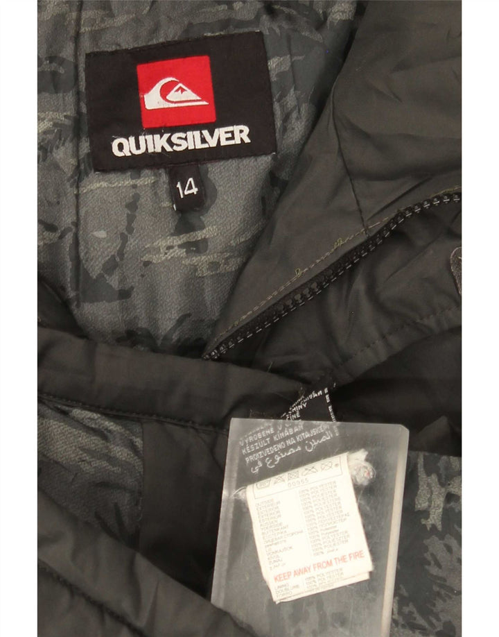 Quiksilver Wattierte Jacke für Jungen, 13–14 Jahre, graues Polyester