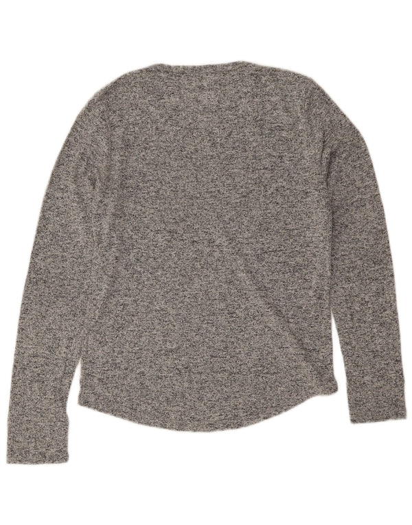 Victoria's Secret Rosa Grafik-Oberteil für Damen, langärmlig, UK-Größe 14, Mittelgrau