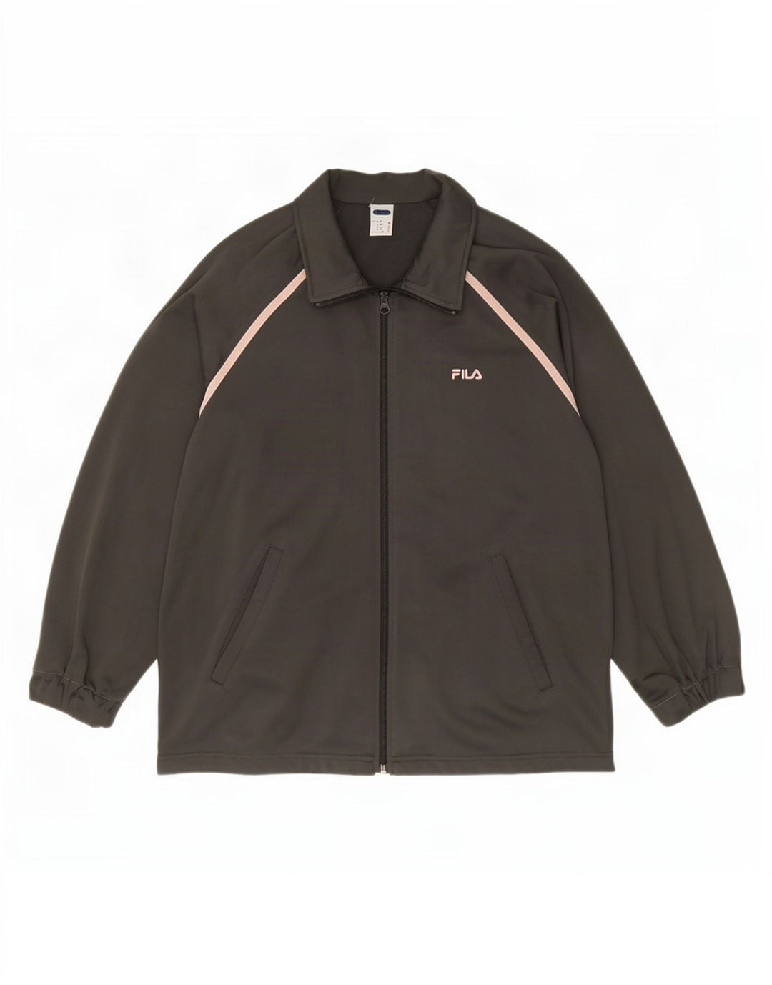 Fila Herren-Trainingsanzugoberteil aus mittelgrauem Polyester