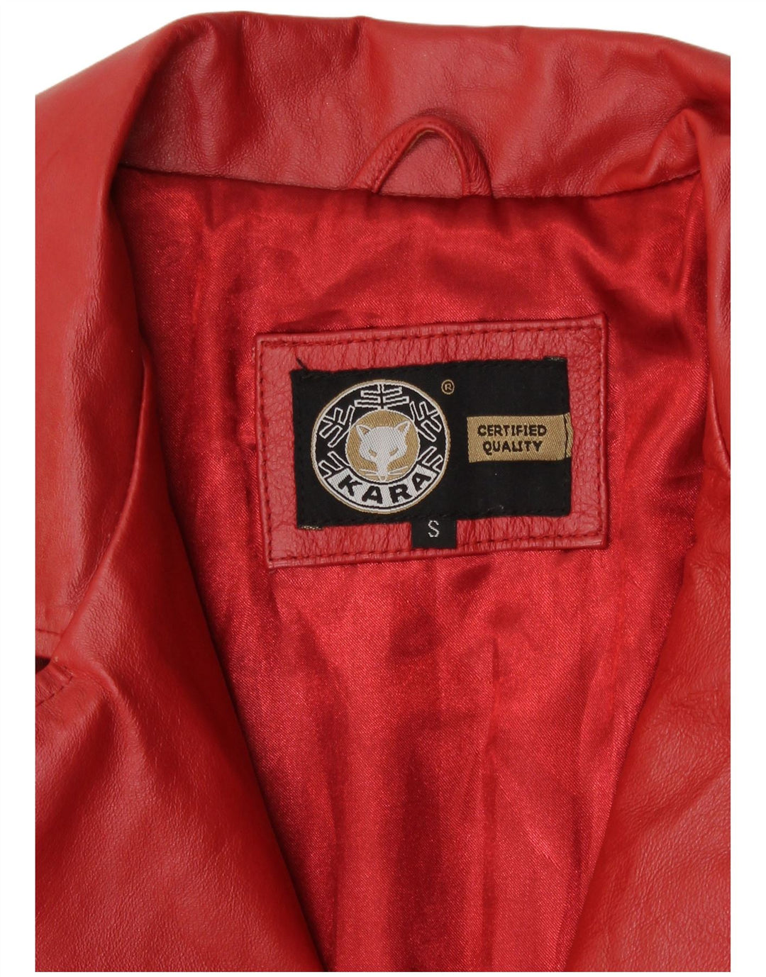 Kara Damen Ledermantel UK 10 Kleines rotes Leder