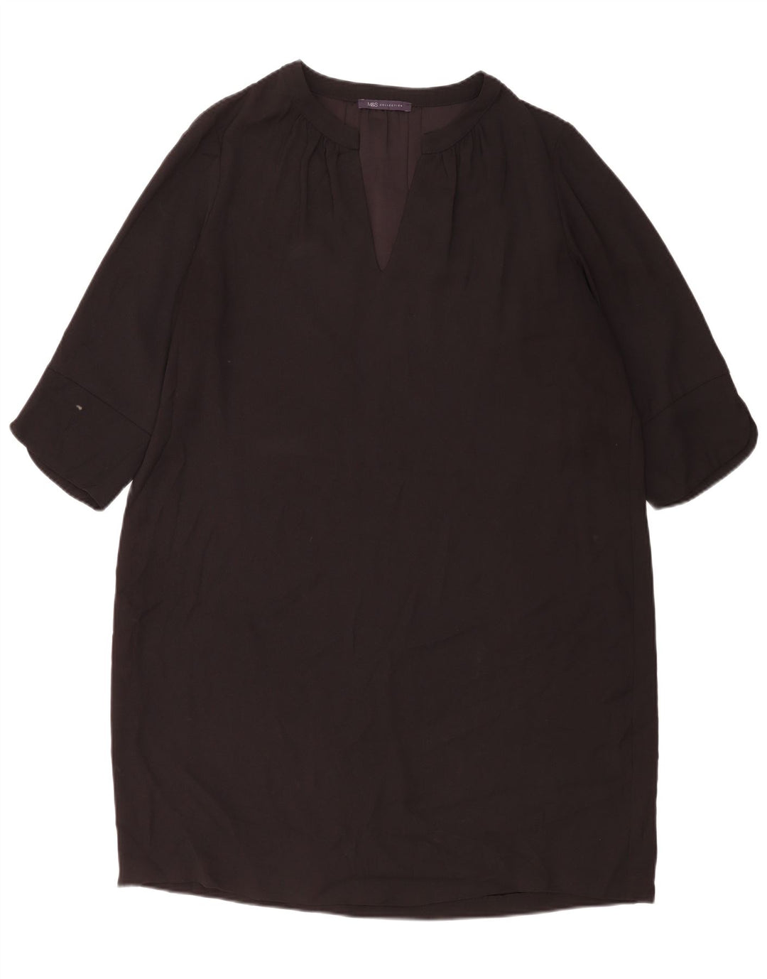 Marks & Spencer Damen Etuikleid mit 3/4-Ärmeln, UK 20 2XL, Schwarz, Polyester