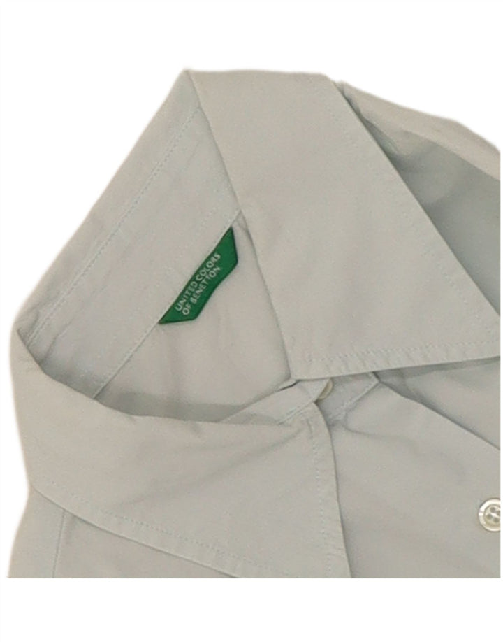 Benetton Damen-Hemd UK 12 Mittelblau