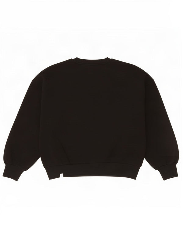 Benetton Wicked Graphic Sweatshirt für Mädchen, 10–11 Jahre, XL, schwarze Baumwolle