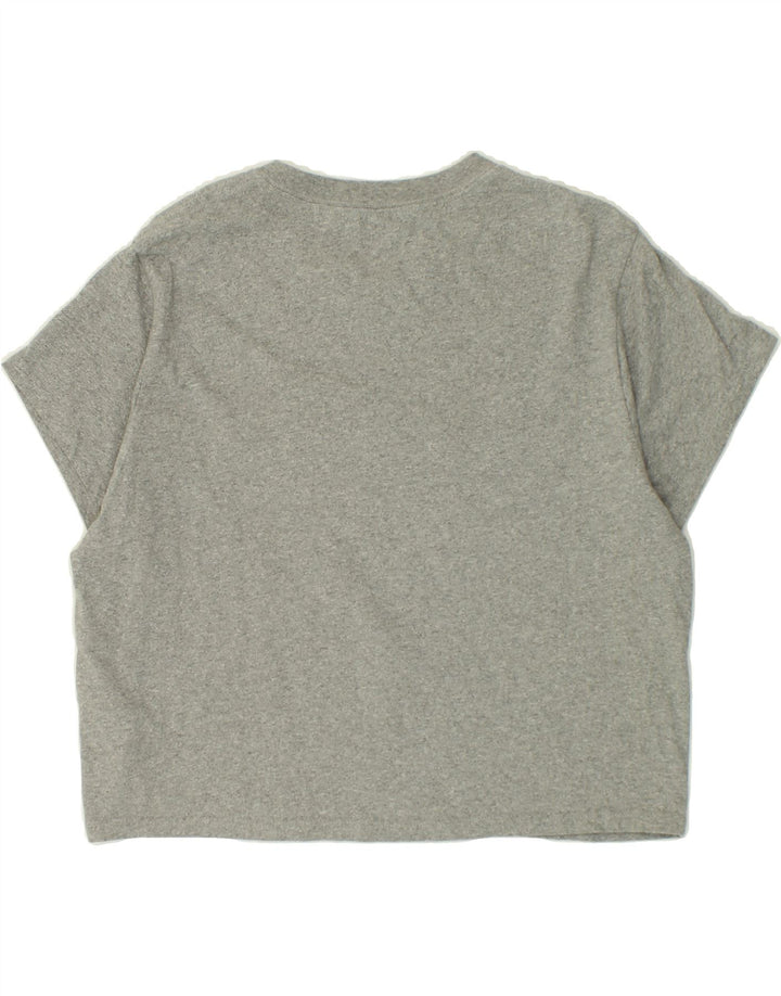 LEVI'S Womens Crop T-Shirt Top UK 14 Medium Grey Cotton Vintage Levi's and Second-Hand Levi's from Messina Hembry 