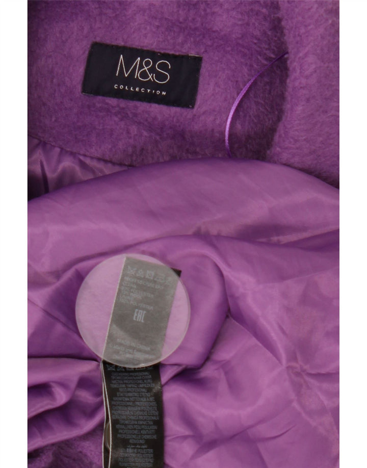Marks & Spencer Damenmantel UK 14 Large Lila Polyester