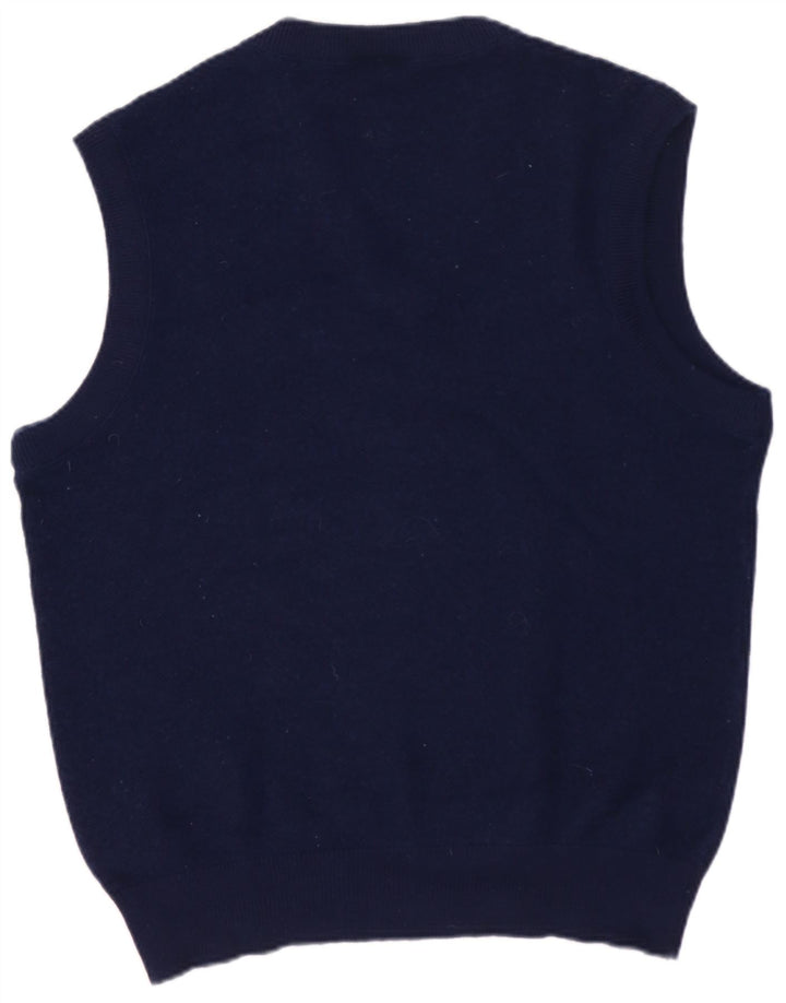 LACOSTE Herren Weste Tank Top Größe 5 Große Marineblaue Wolle