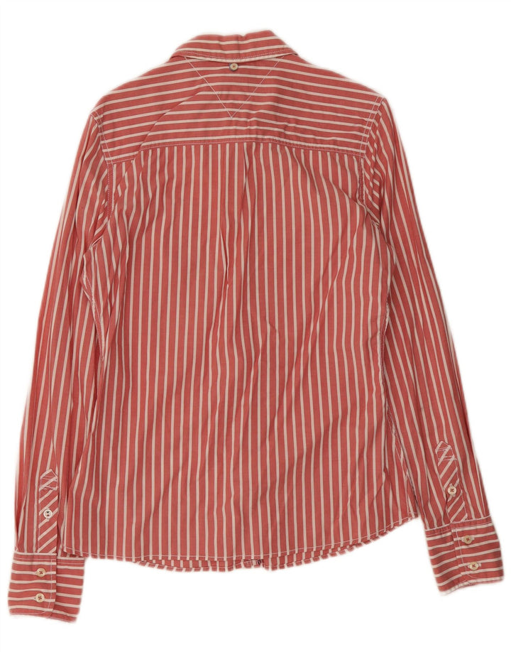Tommy Hilfiger Herrenhemd, groß, rot gestreift, Baumwolle