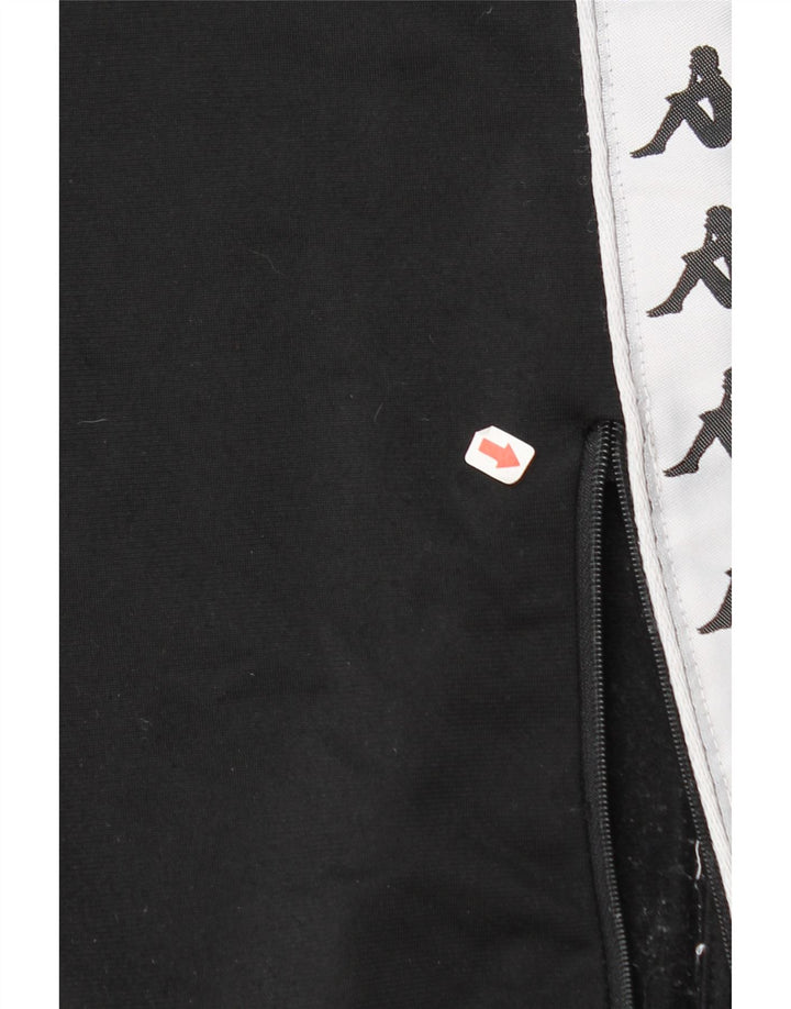 Kappa Herren-Trainingshose mit Grafik, mittelgroß, Schwarz, Farbblock