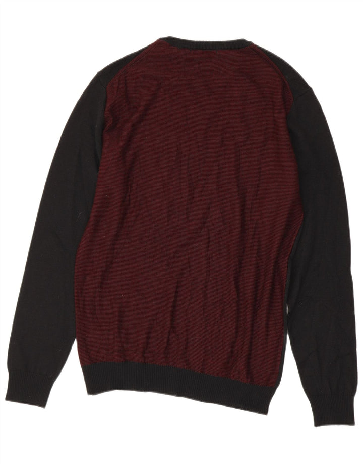 Sottotono Herren-Pullover mit Rundhalsausschnitt, Größe L, Schwarz, Argyle/Diamant-Acryl