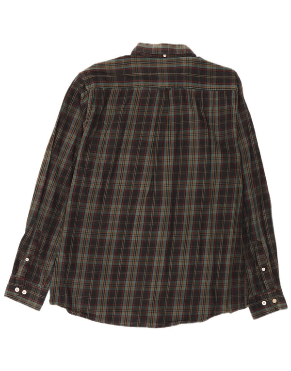 Gant Herren-Flanellhemd mit normaler Passform, Größe 42/43, 17 2XL, mehrfarbig kariert