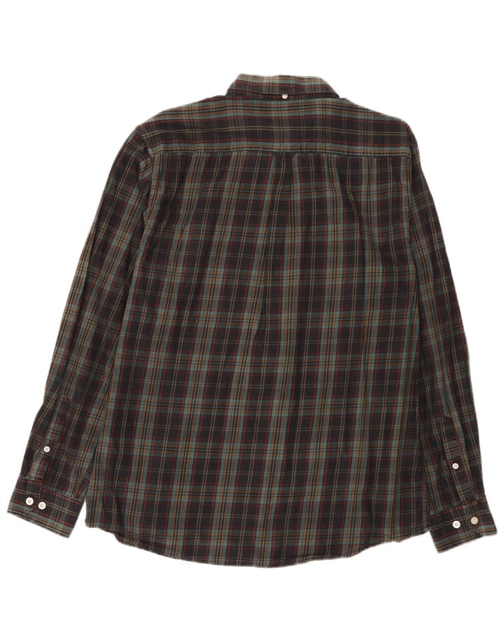 Gant Herren-Flanellhemd mit normaler Passform, Größe 42/43, 17 2XL, mehrfarbig kariert