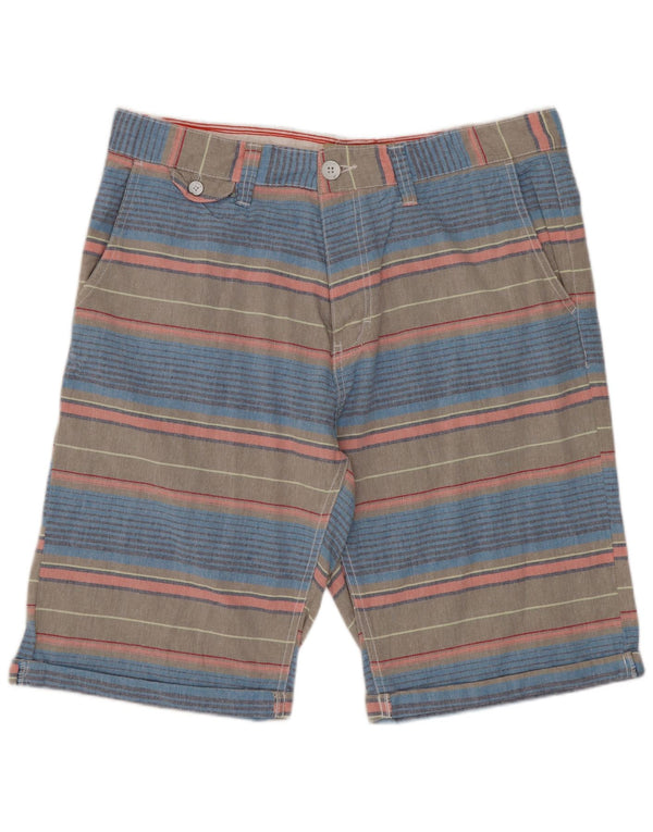 Tokyo Laundry Herren Chino-Shorts XL W38 Mehrfarbig gestreift aus Baumwolle