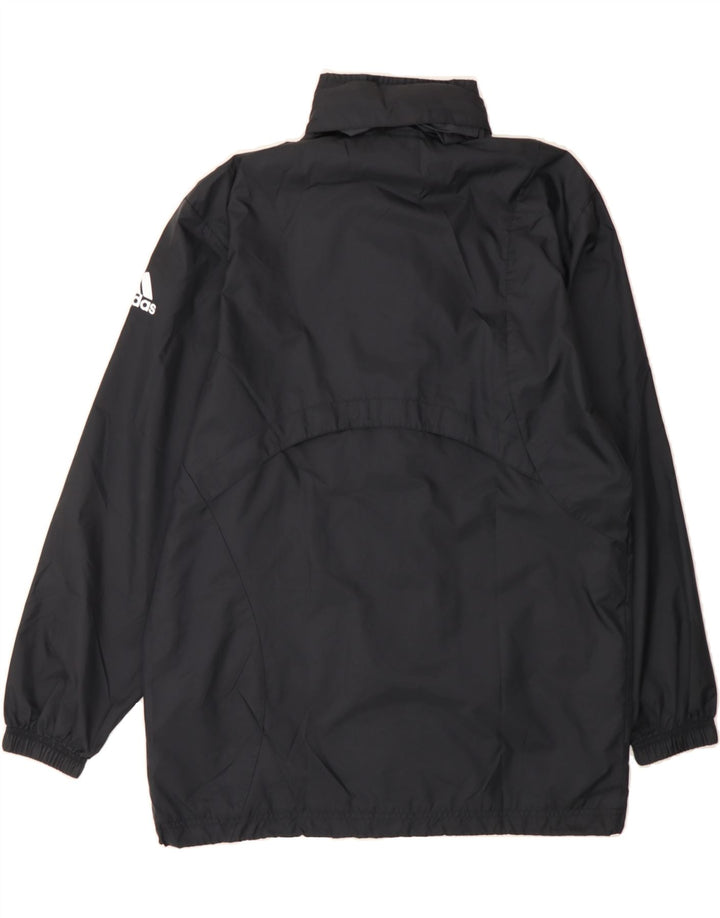 ADIDAS Mens Hooded Rain Jacket UK 34/36 XS Black Polyester Vintage Adidas and Second-Hand Adidas from Messina Hembry 