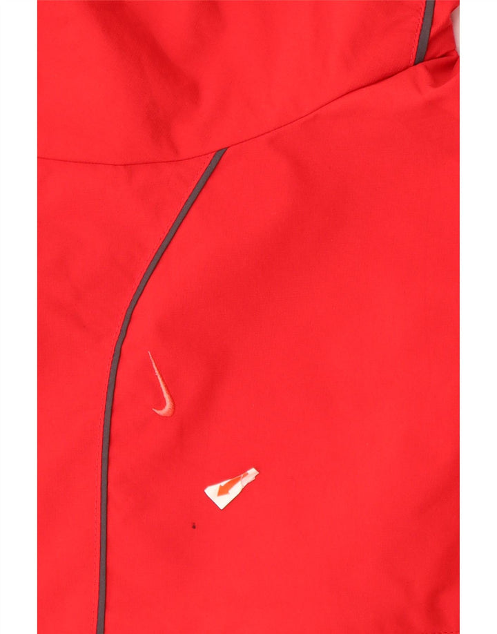 NIKE Damen-Trainingsanzug-Oberjacke UK 10/12 Mittelrotes Nylon