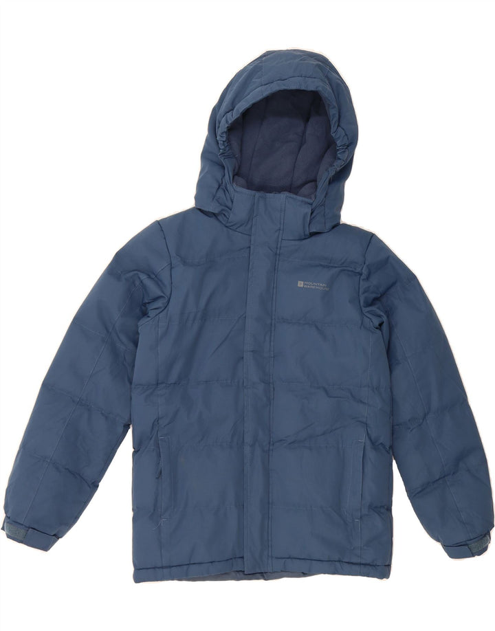 MOUNTAIN WAREHOUSE Boys Hooded Padded Jacket 11-12 Years Blue Polyester Vintage Mountain Warehouse and Second-Hand Mountain Warehouse from Messina Hembry 